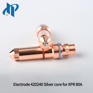 Электрод 420240 Серебряный сердечник 4,0 мм для плазменного резака XPR Расходные материалы 80А, подходят для сопла 420243 Защитный экран 420246 Завихрительное кольцо 420242